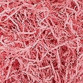 Uptotop 1/2 LB Supply Crinkle Cut Paper Shred Filler for Gift Wrapping Basket Filling, Valentine's Day, Birthday, Christmas, Thanksgiving, Wedding, Mother's Day, Pink