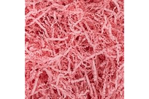 Uptotop 1/2LB Pink Crinkle Cut Paper Shred Filler for Gift Wrapping Basket Filling, Birthday, Christmas, Thanksgiving, Wedding, Mother's Day