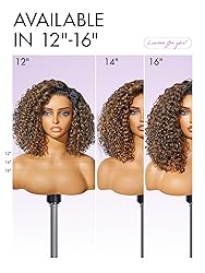 LUVME HAIR 100% Human Hair Wigs Curly Deep Wave