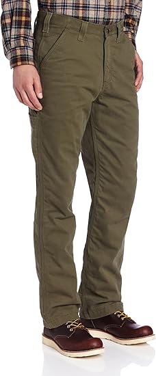 carhartt men's washed twill dungaree flannel lined