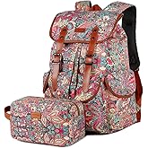 Baosha Large Women Laptop Backpack 15.6 inch Computer Backpack Travel Hiking Backpack With Free Toiletry bag CN-01 (HS)