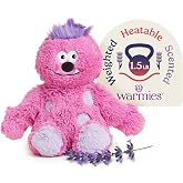 warmies Microwavable &amp; Weighted Stuffed Animals, Pink Monster - Heated Stuffed Animal Plushie for Warmth &amp; Comfort - Cute Soft Plush Toys for Adults &amp; Children (Boys, Girls, Babies &amp; Toddlers)