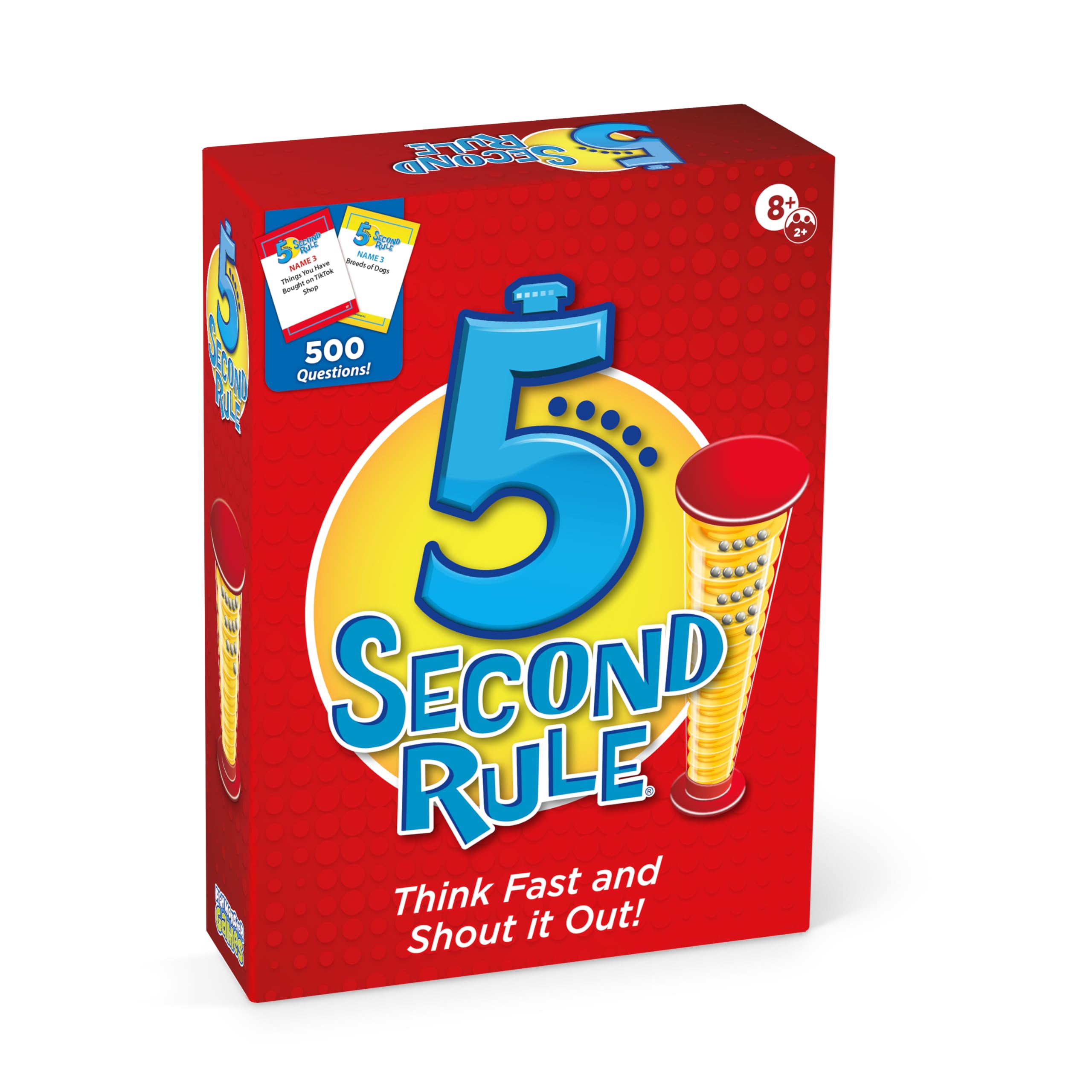 PlayMonster 5 Second Rule - Quickfire Trivia Card Game for Family Fun - Family Games - Ages 8+