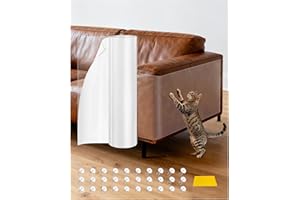 Anti Cat Scratch Furniture Protector - 196.8 x 11.8inch, Strong Adhesion Couch Protectors from Cat Scratching, Transparent, N