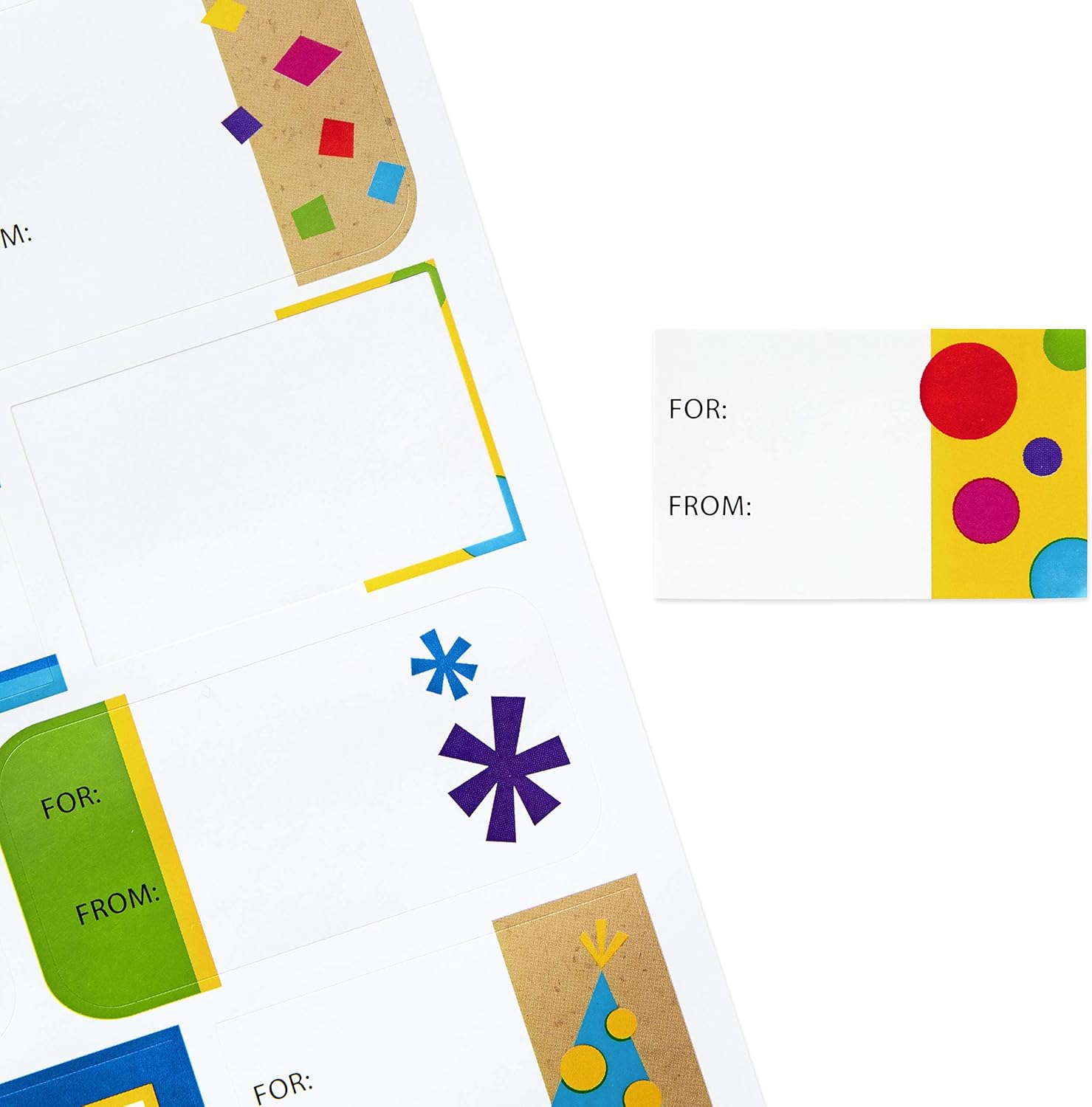 Hallmark Gift Tag Stickers - All Occasion (80 Labels, 5 Designs) for Birthdays, Engagements, Weddings, Baby Showers, Holidays and More: Kitchen & Dining