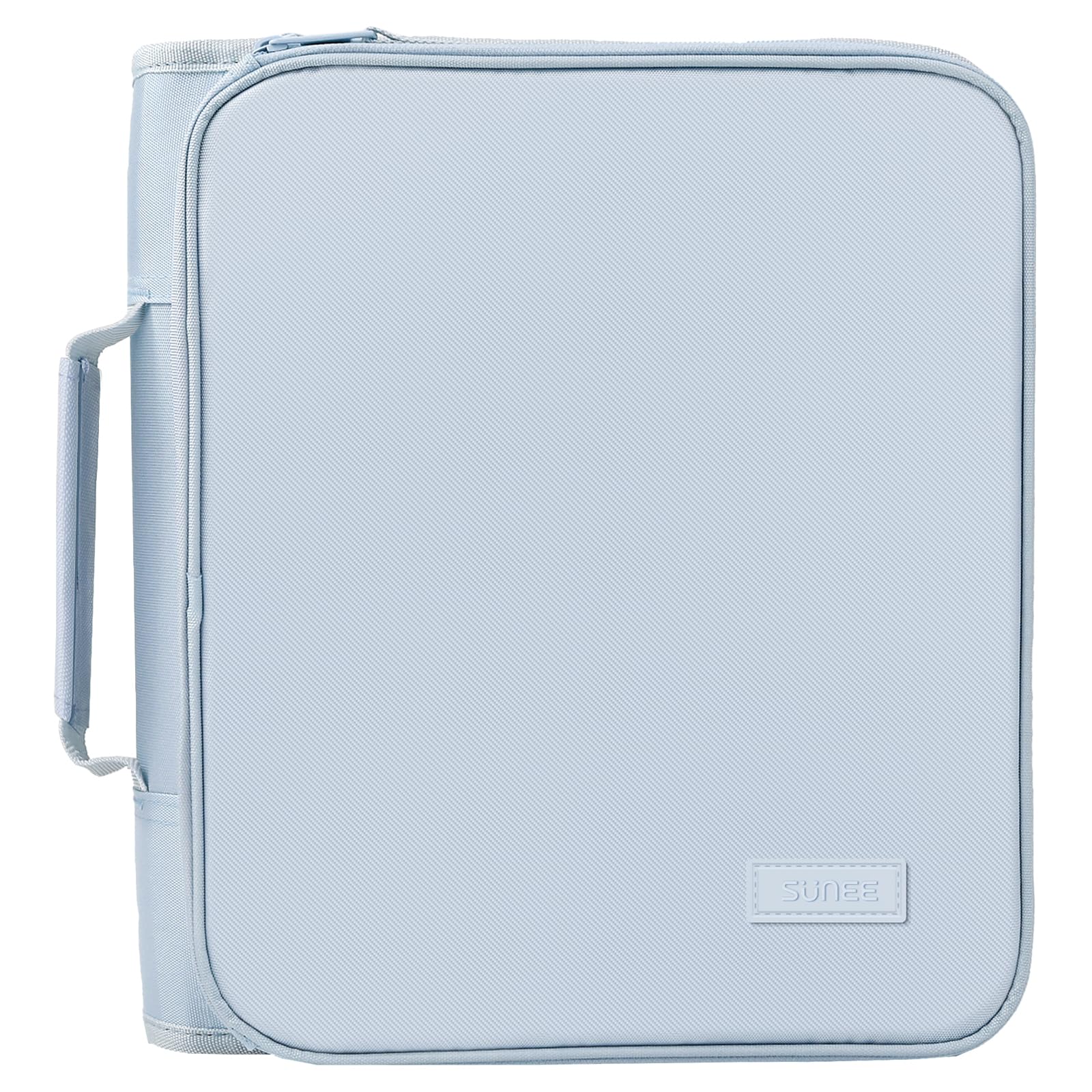 Photo 1 of SUNEE Zipper Binder Bag with Handle, 2-Inch 3-Ring O-Ring, 500-Sheet Capacity, Includes Zip Pocket, 5-Tab Expanding File Folder, Multi-Pocket Organizer Binder for Middle School, Dusk Blue