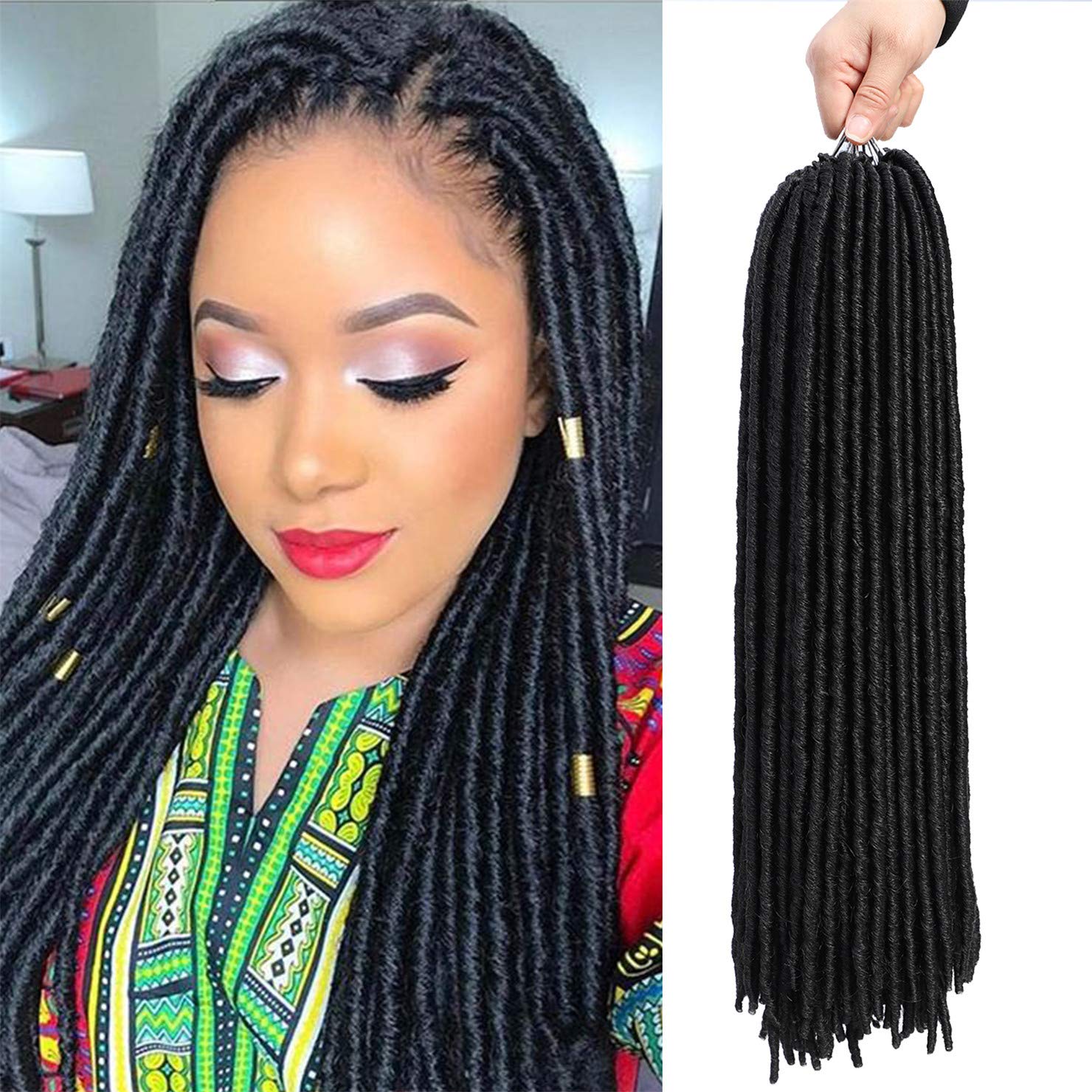 Amazon Com 6 Packs Lot Straight Faux Locs Corchet Hair