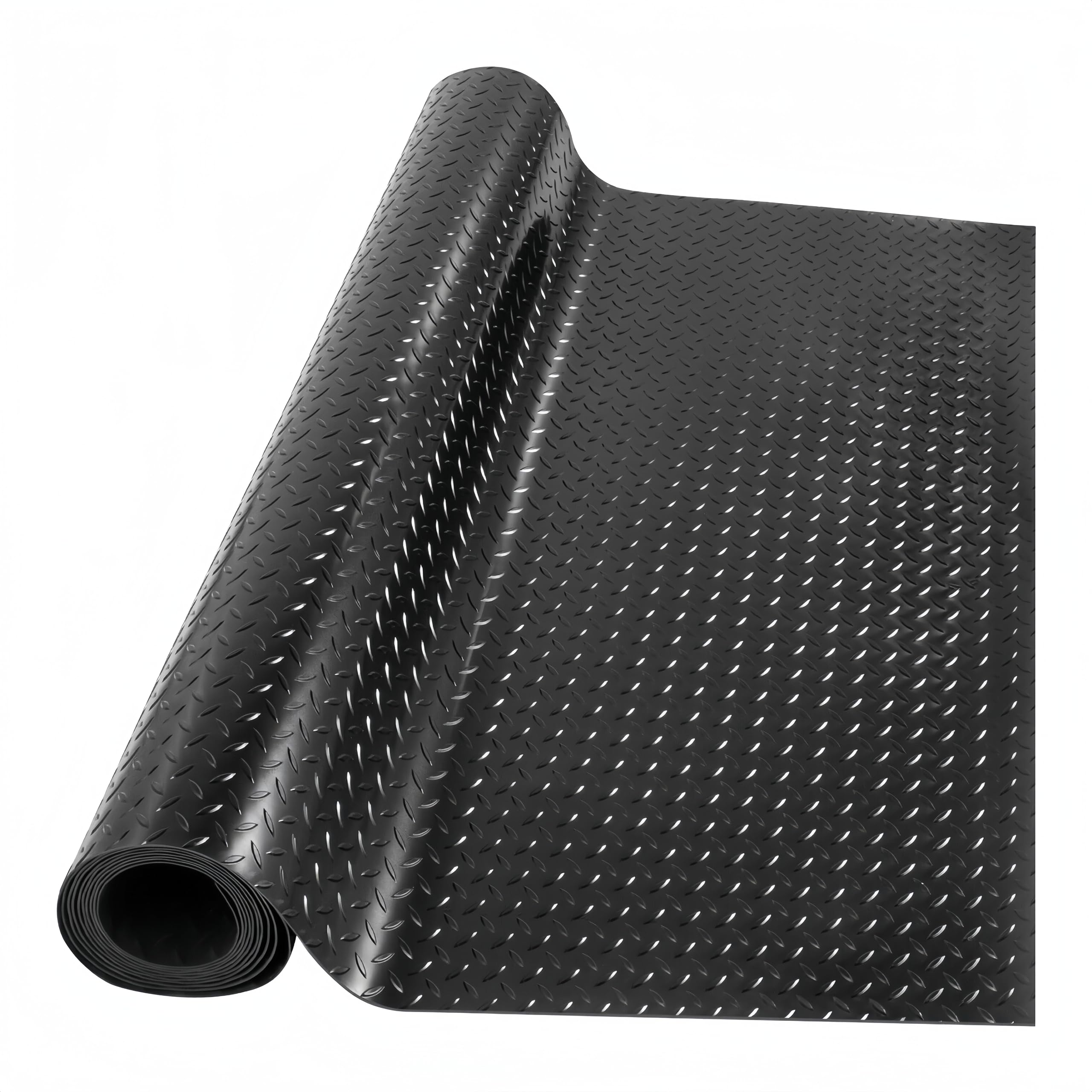 ybaymy Rubber Garage Flooring Matting 100 x 500 cm Heavy Duty Rubber Matting Roll Waterproof Garage Floor Mats 3mm Commercial Garage Flooring Mat for Workshop Workbench Shed Indoor & Outdoor