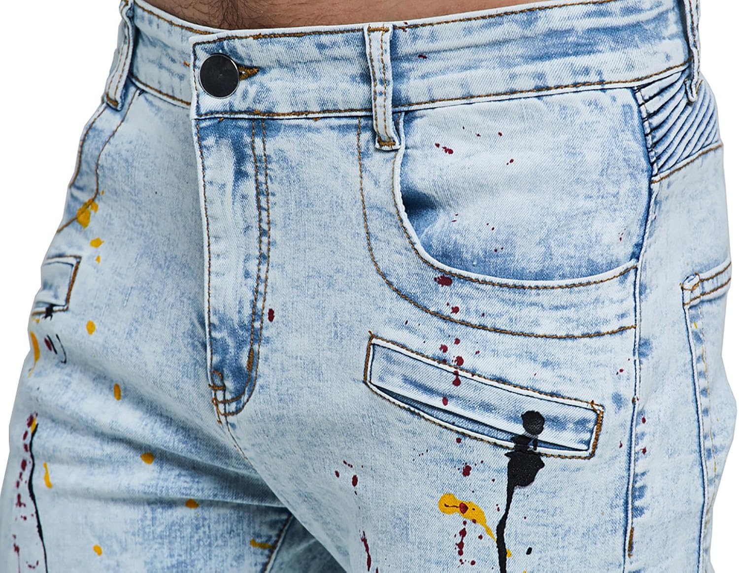 paint splatter jeans mens
