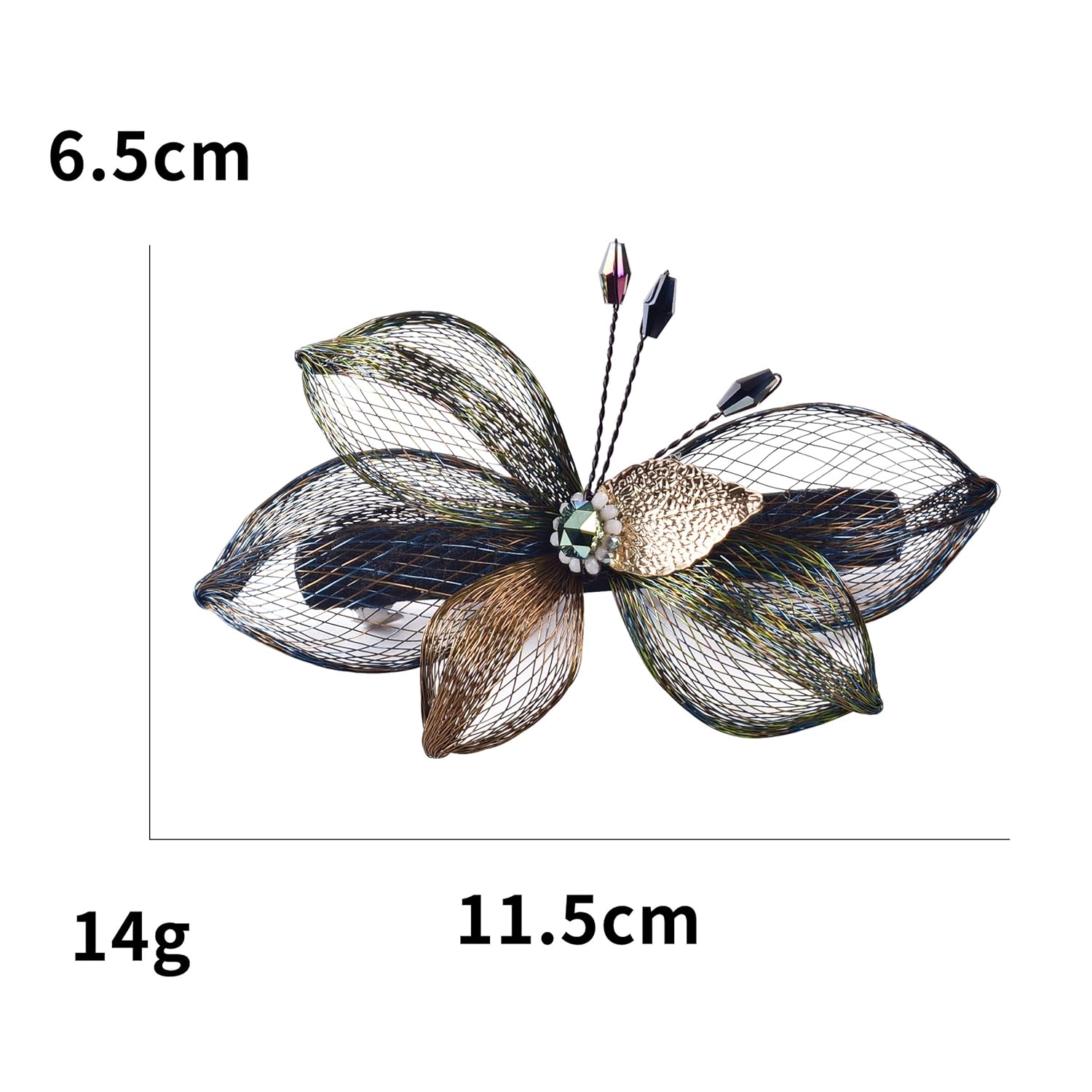 Mistofu Copper wire metal pearl crystal hair Barrettes， leaves hair clips, French imported hairpins, exquisite gift box, Suitable for all kinds of hairstyles.Hair accessories for womens。The material is soft, durable, environmentally friendly and recyclable.Internet celebrity shooting, Wedding, Party, Shopping, Beach swimming, Vacation home. : Beauty