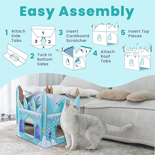 Cat House Easy To Make Cat Toys LiBa Cardboard Cat House With