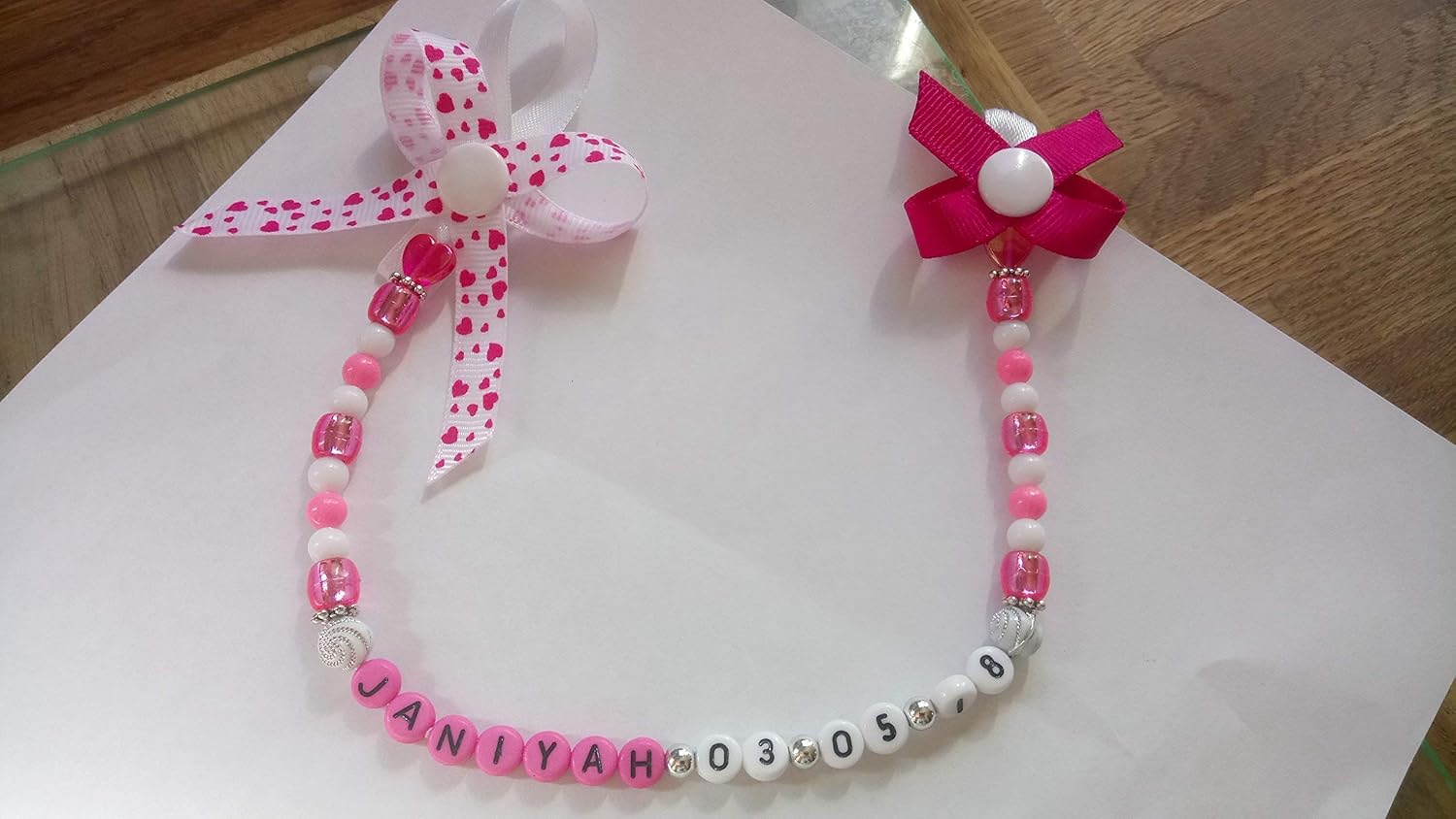 personalised dummy clip with mam adapter