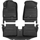 TuxMat - for Kia NIRO Hybrid 2017-2022 Models - Custom Car Mats - Maximum Coverage, All Weather, Laser Measured - This Full Set Includes 1st and 2nd Rows