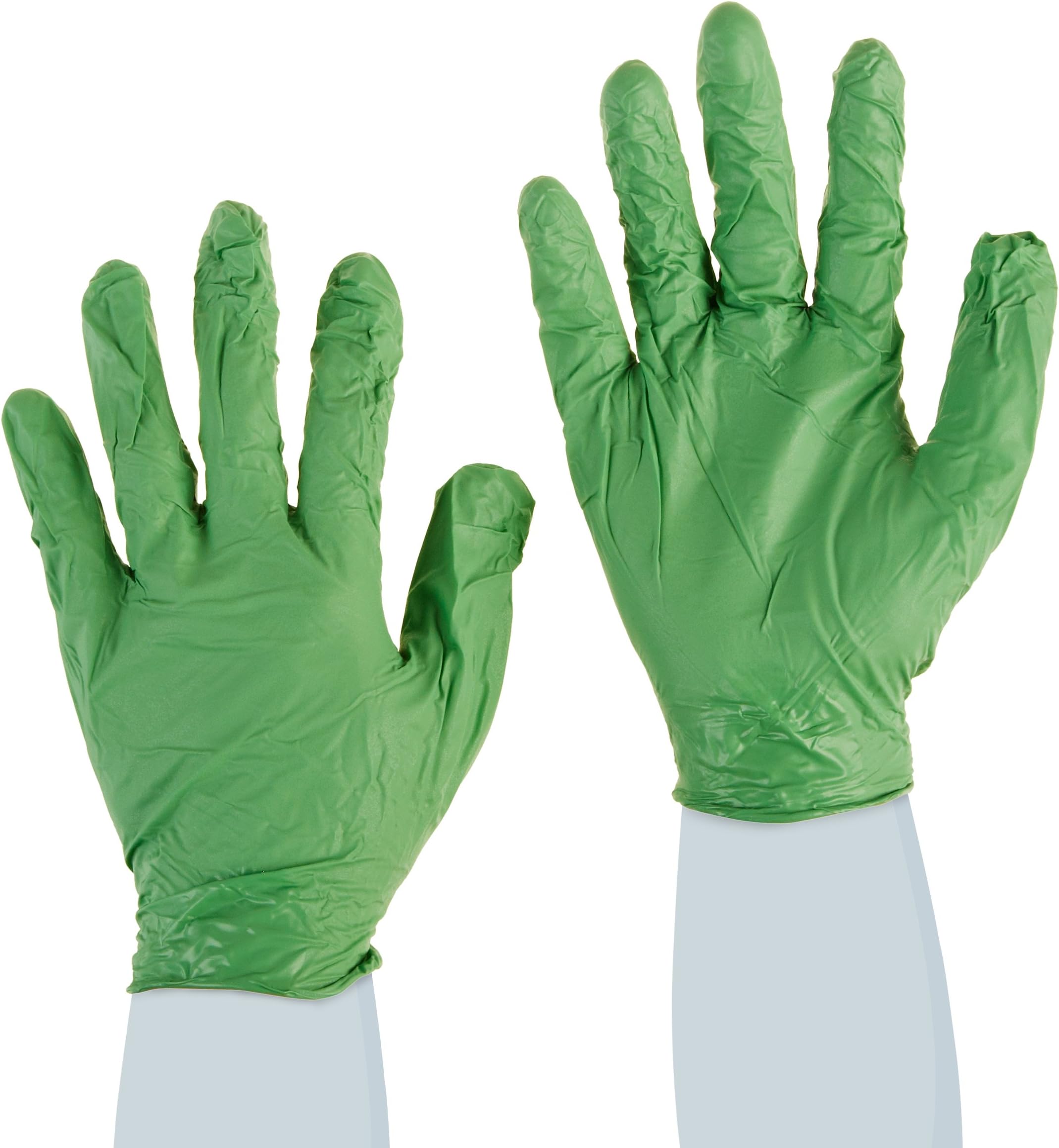 Showa Best 6105PFXL GreeN-DEX Biodegradable Industrial Grade Nitrile Glove, Disposable, Powder Free, 4 mil Thickness, 9-1/2" Length, X-Large, Green (Pack of 100)