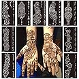9 Sheet Temporary Tattoo Stencils,Henna tattoo kit Reusable henna Tattoo Sticker Indian Temporary Tattoo Stickers Self Adhesive Tattoo Templates
