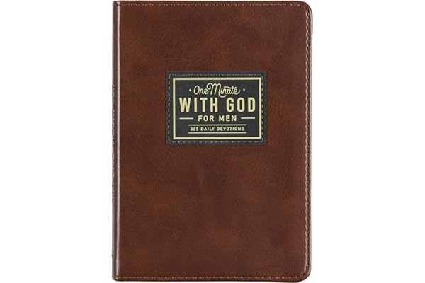 One Minute with God for Men 365 Devotions, Brown Faux Leather Flexcover