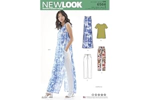 New Look Sewing Pattern Set for Women's Tunic/Top and Pants, A (8-10-12-14-16-18), White