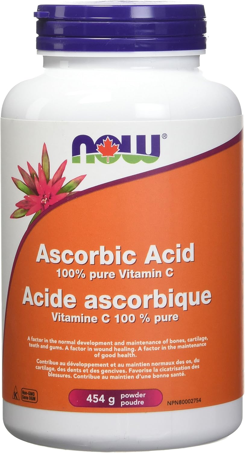 NOW Ascorbic Acid 100 Pure Vitamin C Supplement
