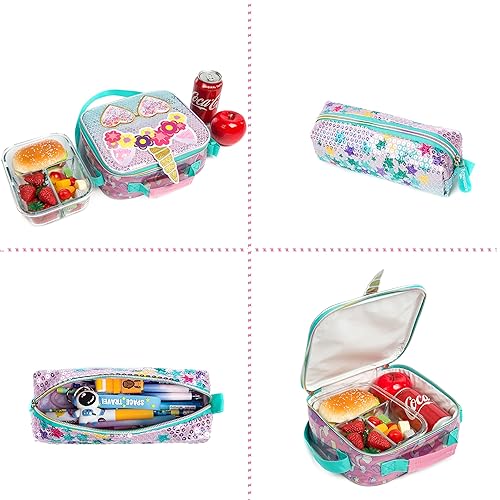 Meetbelify Unicorn Rolling Backpack for Girls Wheels Backpacks for