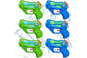 6 Pack Mini Water Gun for Kids, Long-Range 24FT Water Blaster, Compact Water Pistols for Pool Parties,Swimming Pool, Beach & 
