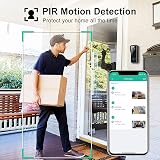 XTU Wireless WiFi Video Doorbell Camera 2K HD Battery PIR Motion Night Vision view 3