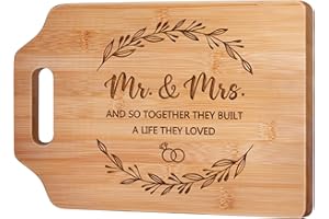MILCIER Wedding Gifts for Couples Newlyweds 2024 - Mr and Mrs Gifts Unique Cutting Board - Bridal Shower Gifts Engagement Gifts for Couple, Bride to Be, Wedding Shower Gifts Best Marriage Gifts