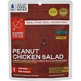 GOOD TO-GO Peanut Chicken Salad - Stove-Free&trade; Cold Soak (Single Serving) | No Stove Required! Camping &amp; Backpacking Food | Just Add Water Backpacking Meals | Good To-Go Dehydrated Meals Taste Better Than Freeze Dried Food