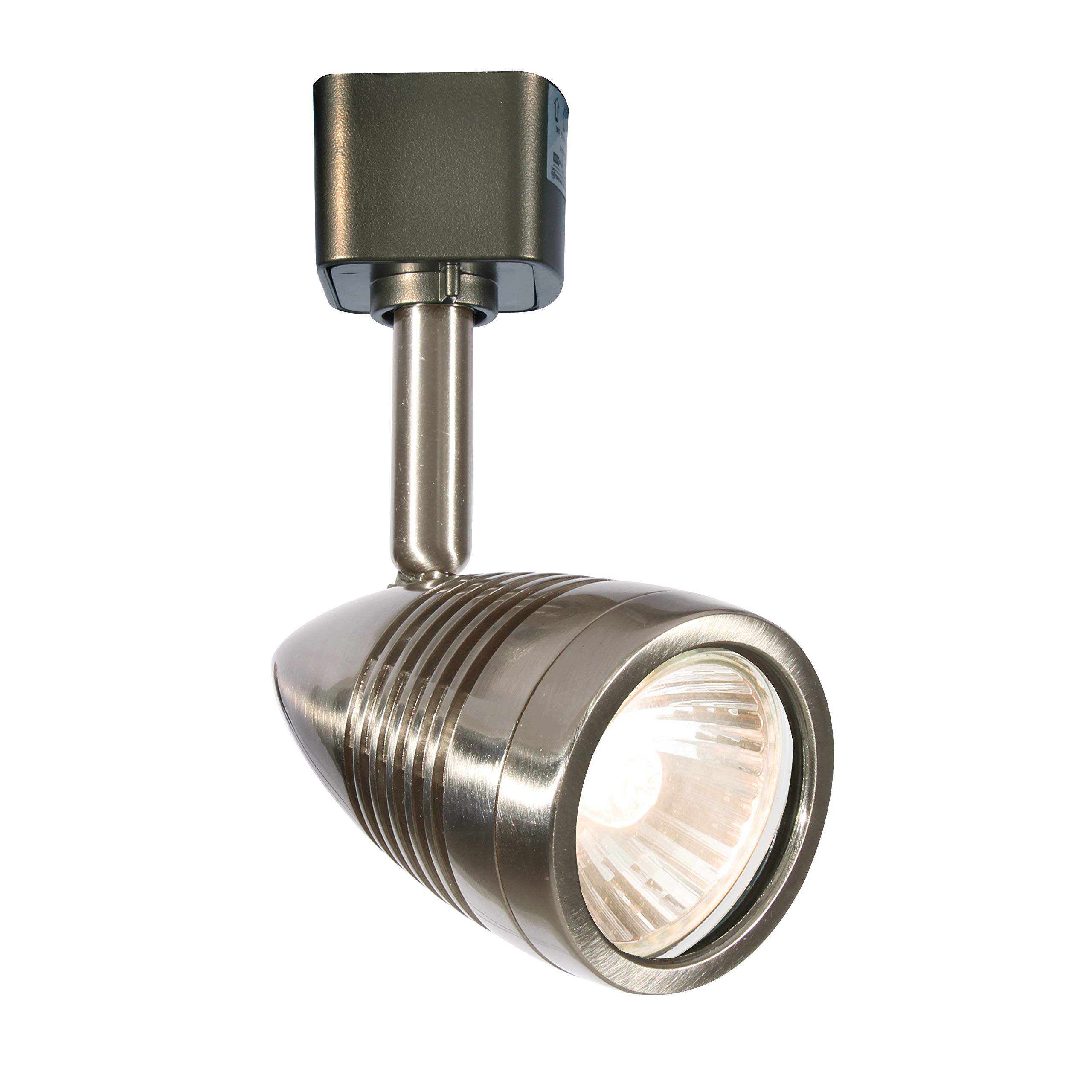 Knightsbridge Single GU10 Track Bullet Spotlight in Brushed Chrome