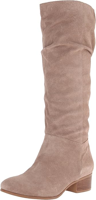 taupe suede slouch boots