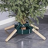 Blissun Christmas Tree Stand, Christmas Tree Holder, Xmas Tree Base Stand for Real Trees, Green