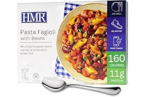HMR Pasta Fagioli Entrée | Pre-packaged Lunch or Dinner to Support Weight Loss | Ready to Eat | Vegetarian | 11g of Protein | Low Calorie Food | 8oz Serving per Meal