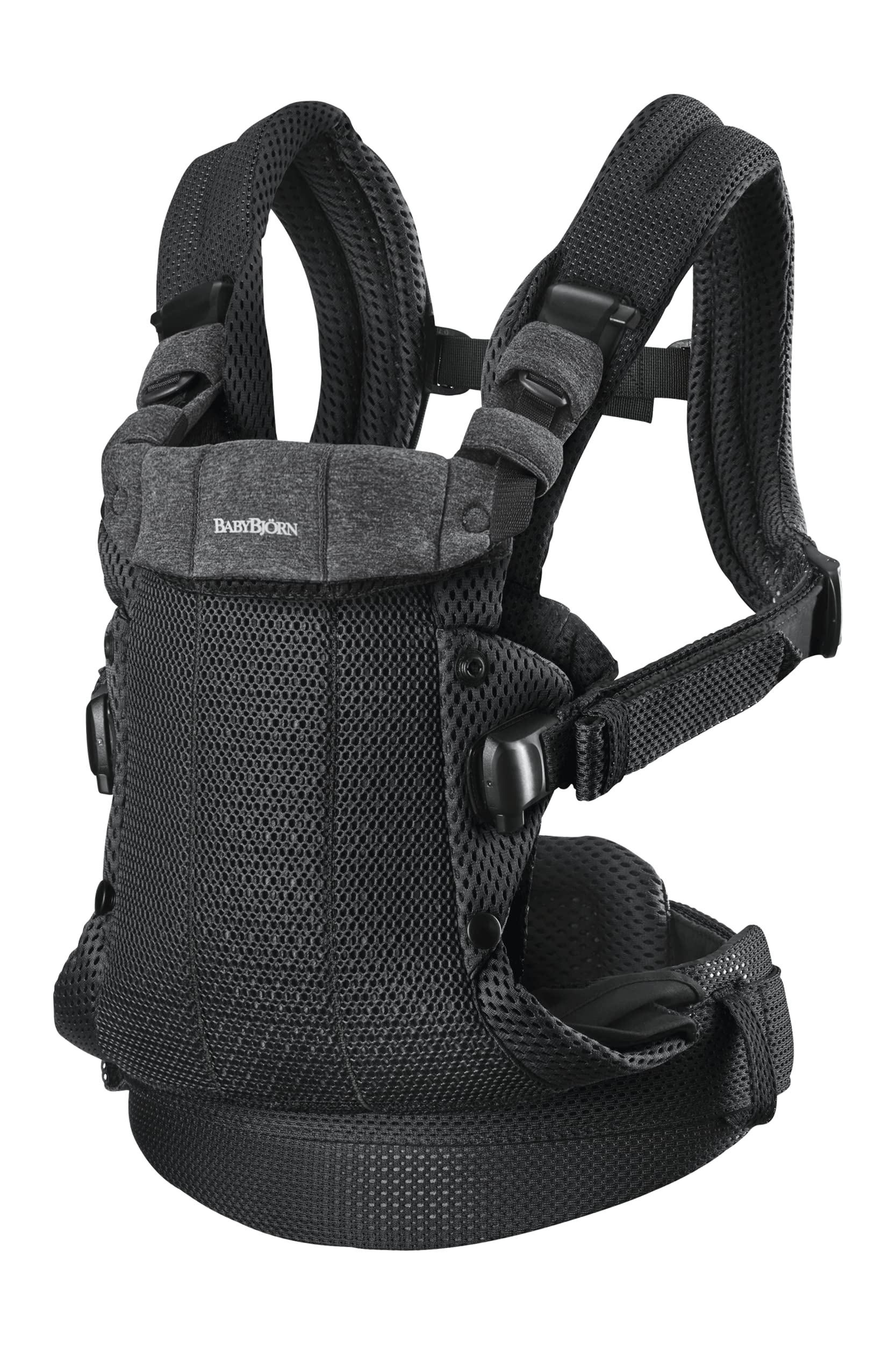 BabyBjörn Babytrage Harmony, 3D-Netzstoff, Schwarz
