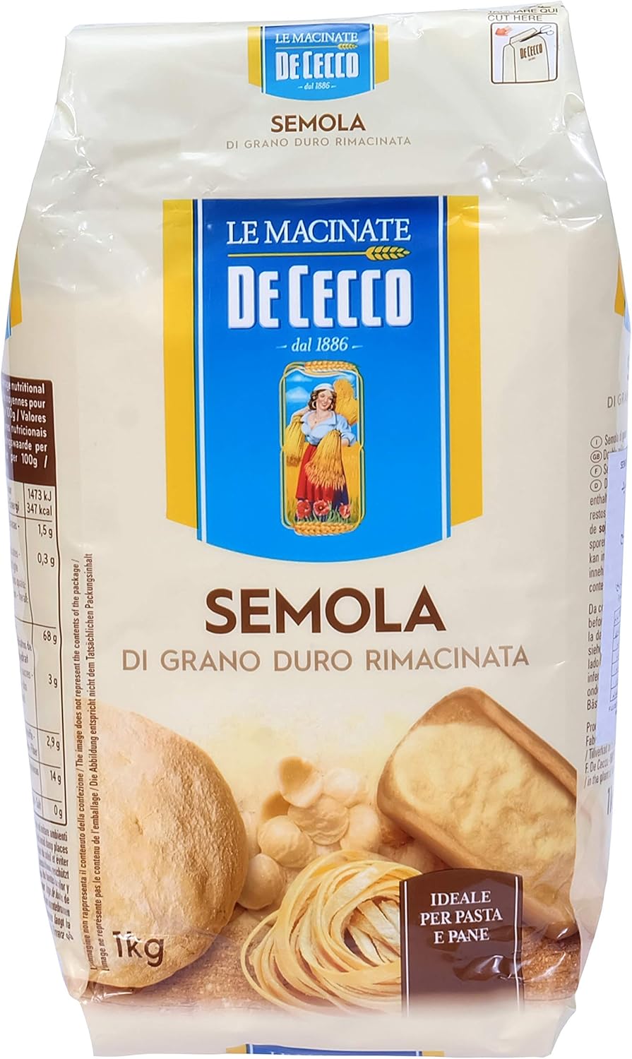 De Cecco Farine Semoule De Ble Dur 1kg Amazon Co Uk Grocery