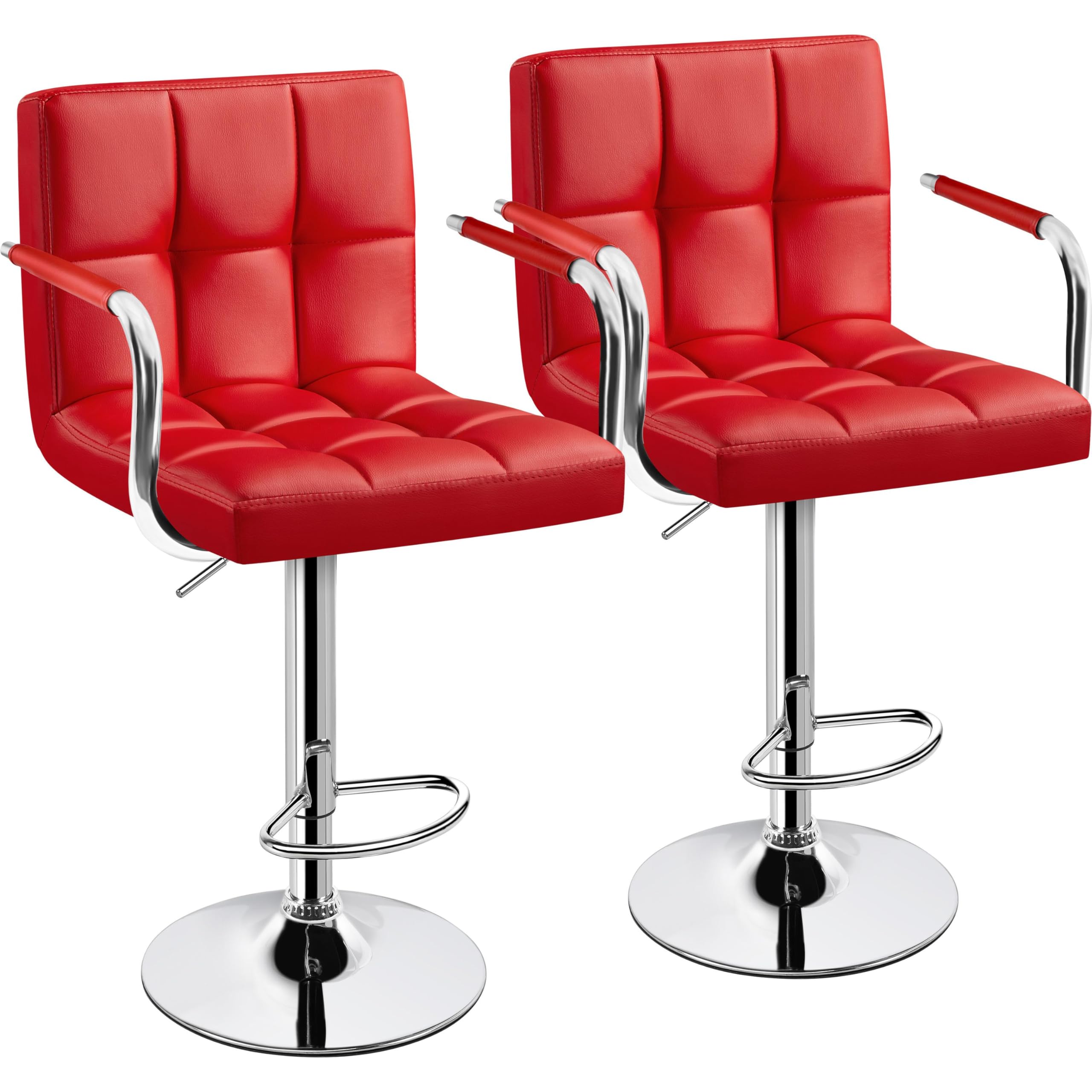 Yaheetech Bar Stools Set of 2, PU Leather
