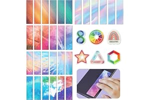 Hroatpk 36 Pieces Calm Strips for Anxiety Sensory Stickers, Fidget Textured Strips Adhesives Tactile Rough Sensory Calming Strips, Anxiety Stress Relief for Adults Teens Office Desk Classroom