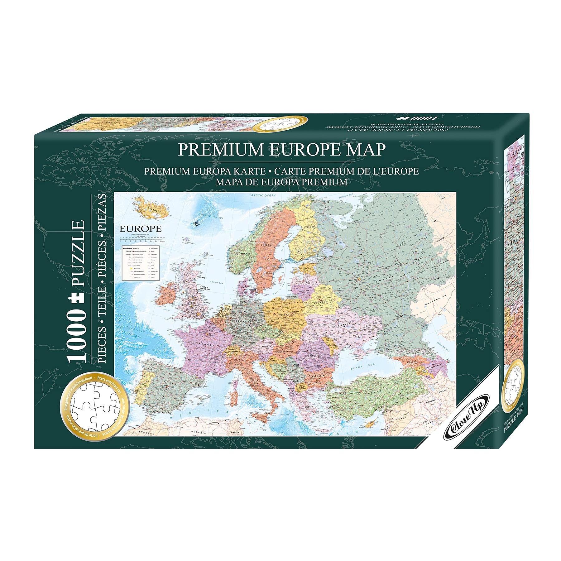 Europe Map Jigsaw Puzzle 1000 pieces - Europe - 68 x 48 cm Premium Map 2021 - MAPS IN MINUTES — image 1