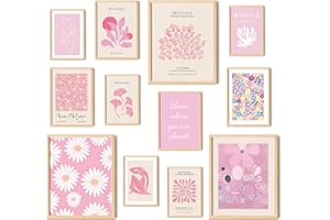 97 Decor Pink Wall Decor Aesthetic Pictures - Matisse Wall Art Pink Posters for Room Aesthetic, Abstract Danish Pastel Prins, Light Pink Dorm Wall Decor for College Girls Bedroom (8x10 Unframed)
