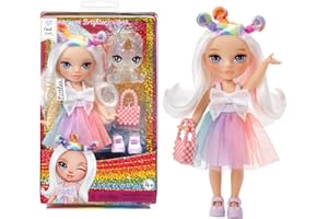 Rainbow High Littles – Opal Raine, Rainbow 5.5" Posable Small Doll with Purse, Magical Pet Unicorn, Girls Toy Gift, Kids Ages
