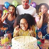 LFBEST 12 Pieces Twisty Gold Birthday Candles with Holder Cake Decoration view 7