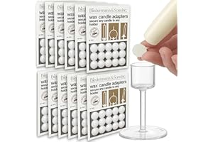 Biedermann & Sons Wax Candle Adapters, Gold, 15 Count (Pack of 12 Cards)