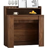 Transformer Extendable Dining Table for 2-10 People with storage, Walnut | Expandable Design, Built-In Leaf Storage, Thanksgiving &amp; Gatherings, Apartment Friendly