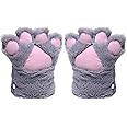 Odema Womens Winter Warm Gloves Cosplay Cat Paw All Cover Mittens for Girls