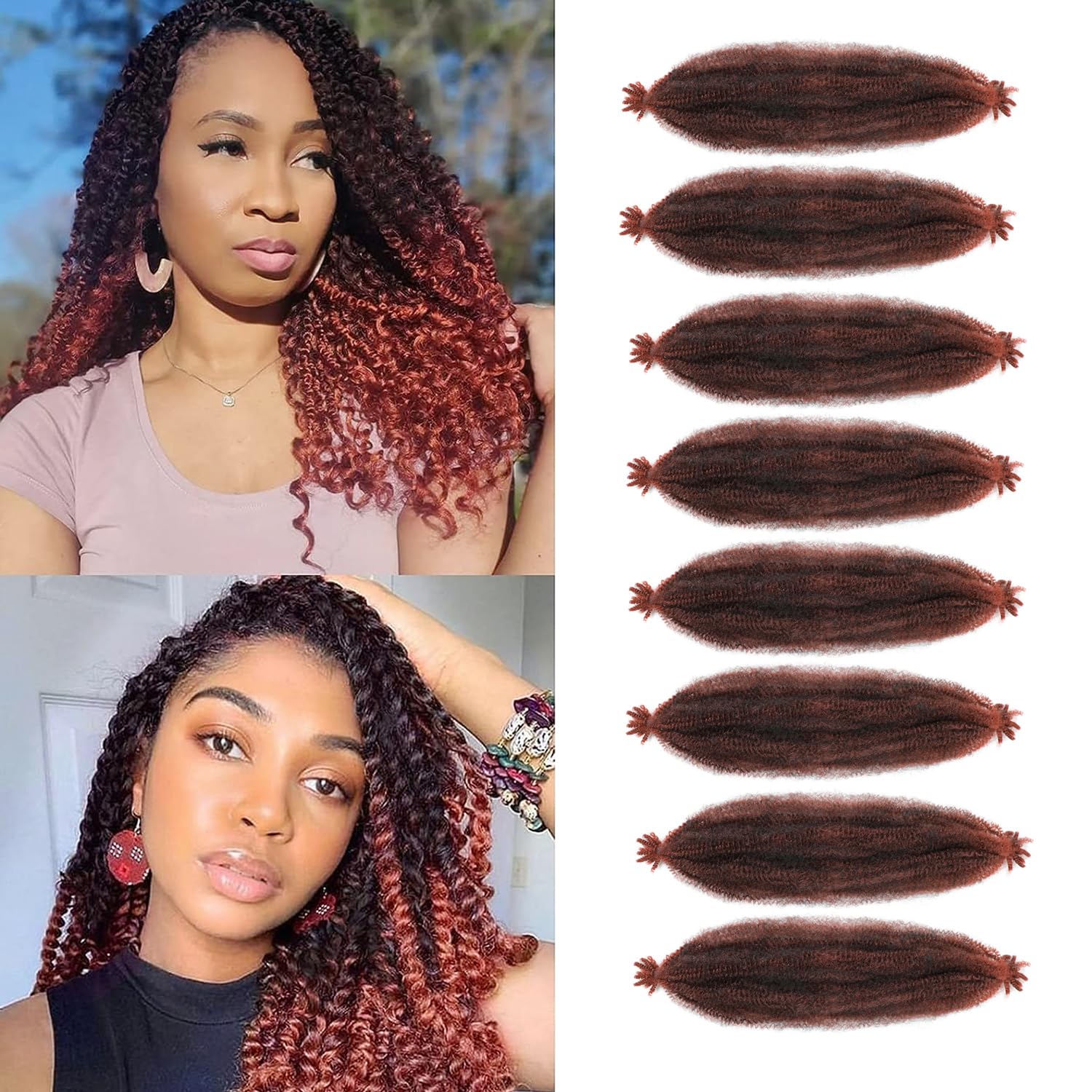 Marley Twist Afro Twist Hair Extension - 24 Inch Pre-Separated Springy Kinky for Braiding - Pack of 3 — image 1