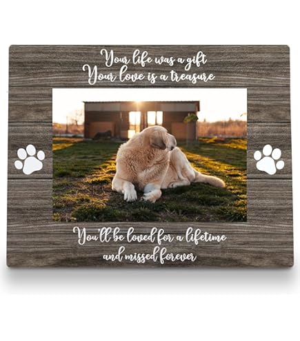 Personalised Photo Frame You Left Your Paw Prints Forever In My Heart Pet Dog Memorial Engraved Wooden Frame 5x7 Gift-923418