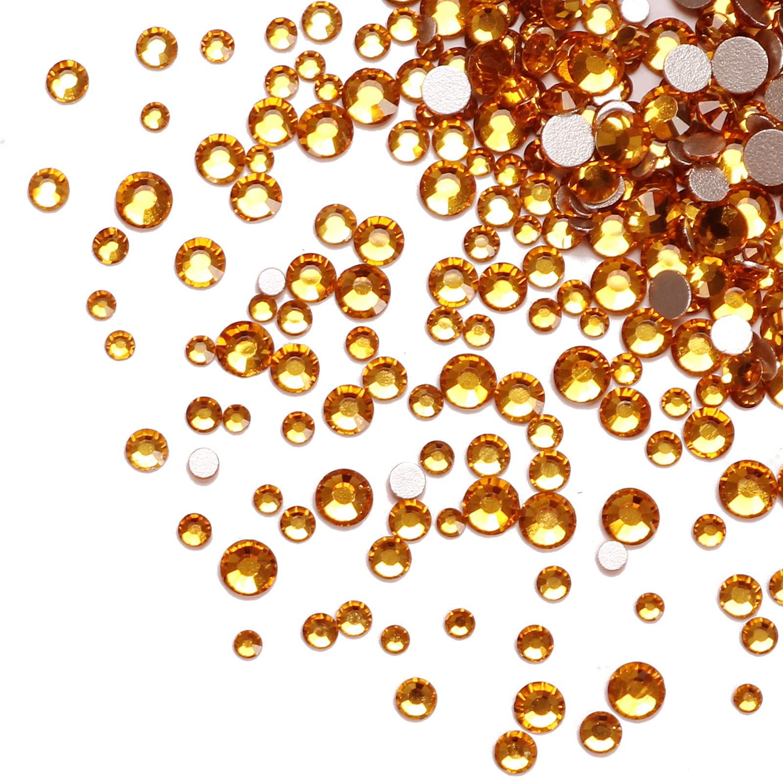 Jollin 3456 Flat Back Rhinestones, Glass Pendants, Gems for Nail Art, 6 Sizes SS4~SS12 Tapaz