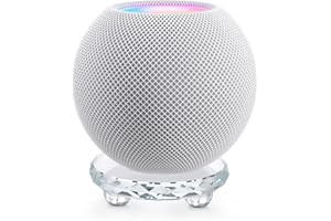 CHARROVER Crystal Table/Desk Stand Holder Compatible with Apple HomePod Mini, Amazon Alexa Echo Dot 5th/4th/3rd/2nd gen., and WiiM Mini Speaker, Doll Action Figure Stand.