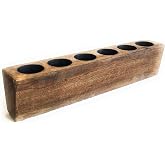 Rustic Farmhouse Wooden Candle Holder- Sugar Mold Candle Holder- Succulent Planter (6 Hole)