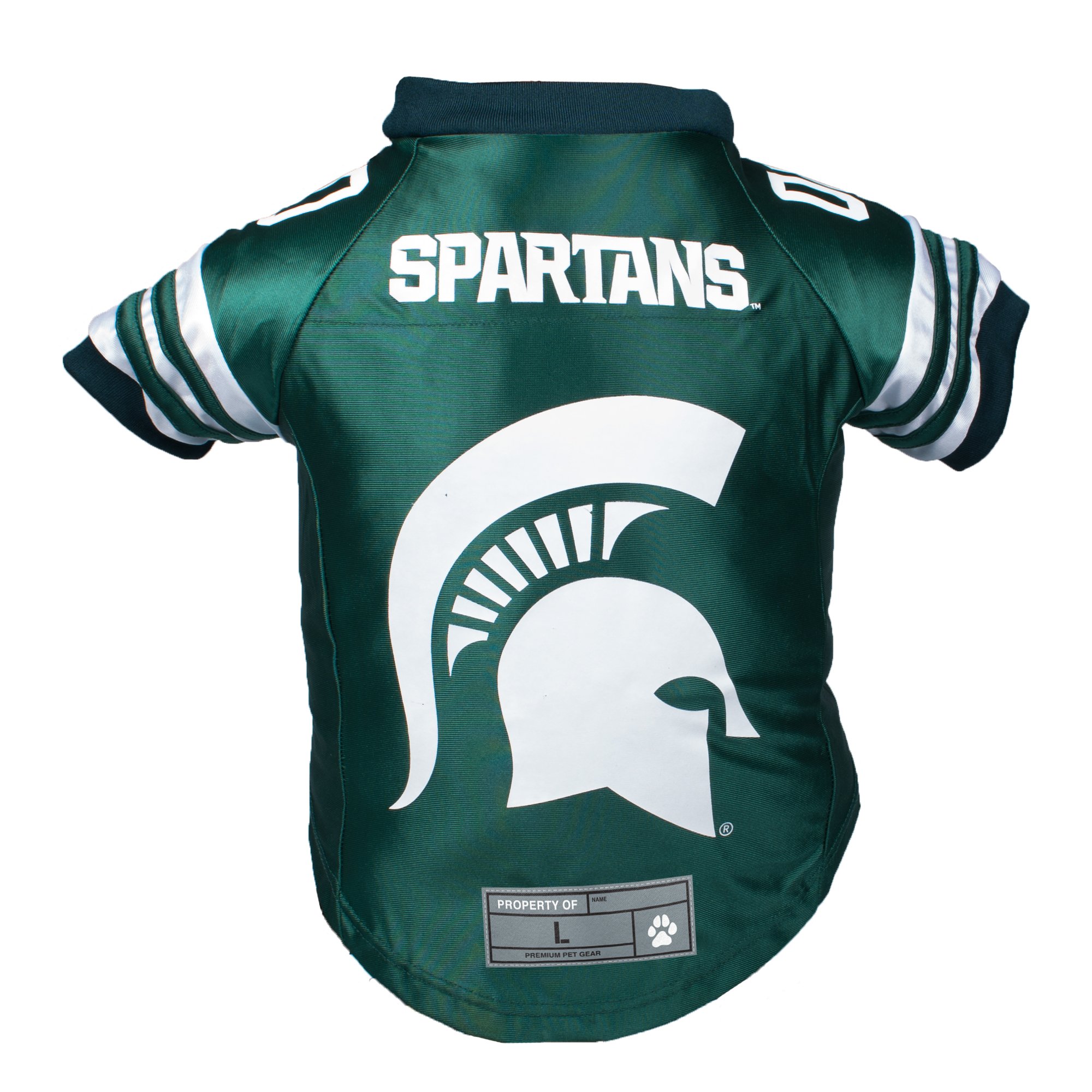 Littlearth NCAA Michigan State Spartans Premium Pet Jersey, Team Color, Large Image