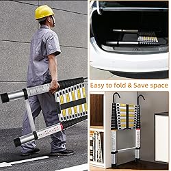 ZenAscend 10.5ft Telescoping Ladder, Multi-Purpose