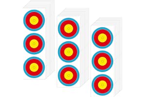 MOLFUJ Archery Targets Paper 3 Spot, New Las Version 30pcs, Bow and Arrow Targets for Hunting Backyard, Archery Target Practice Accessories